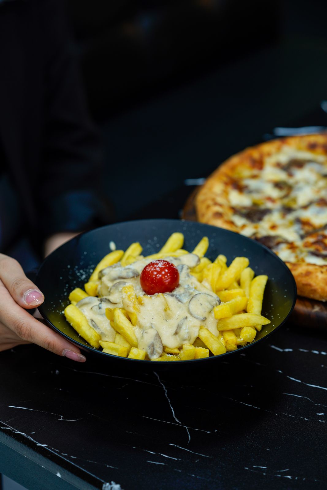 سیب زمینی با سس قارچ