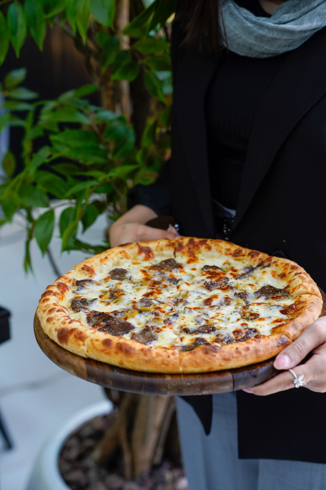 پیتزا سیر و استیک ایتالیایی